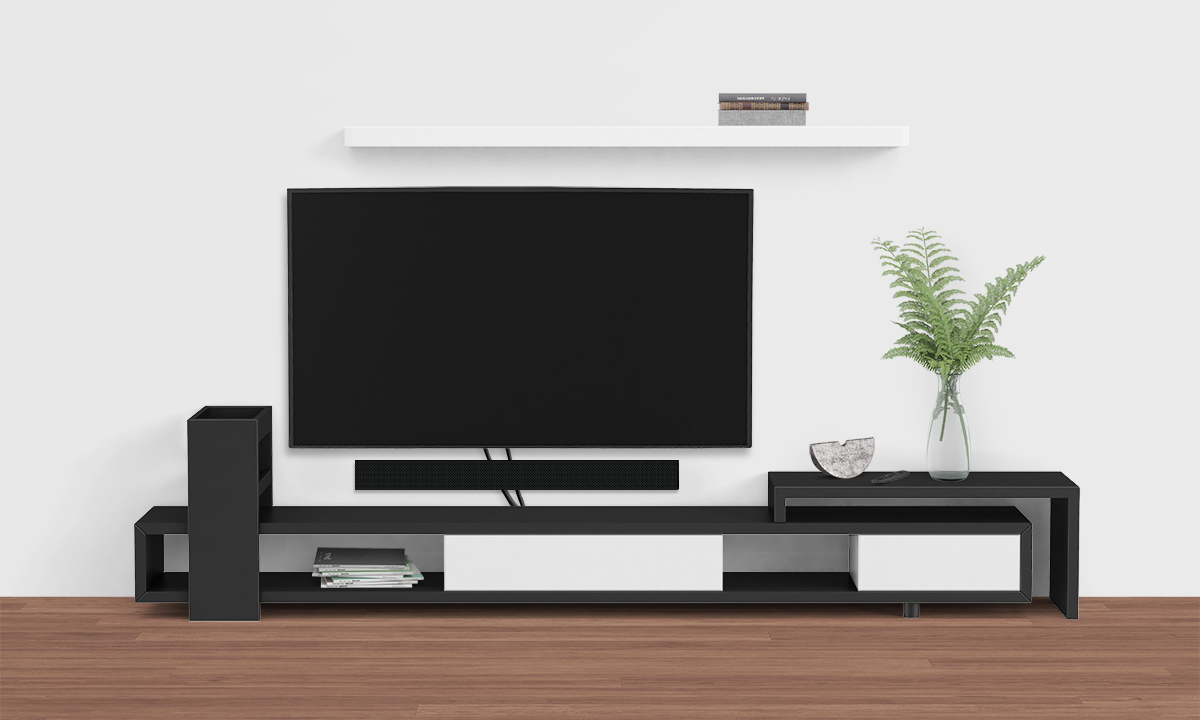 tv and soundbar mount